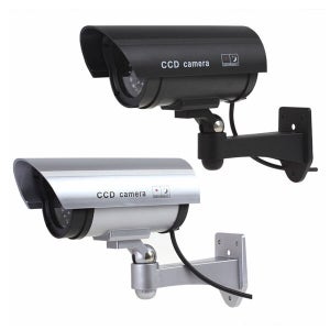 (모형 CCTV E타입 AA건전지2P 포함) 방범카메라 도난방지기 감시카메라 보안 용품 가짜 카메라 홈티비