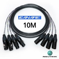 카나레 MR202-4AT 4채널 XLR + XLR 뉴트릭 골드 멀티케이블 10M