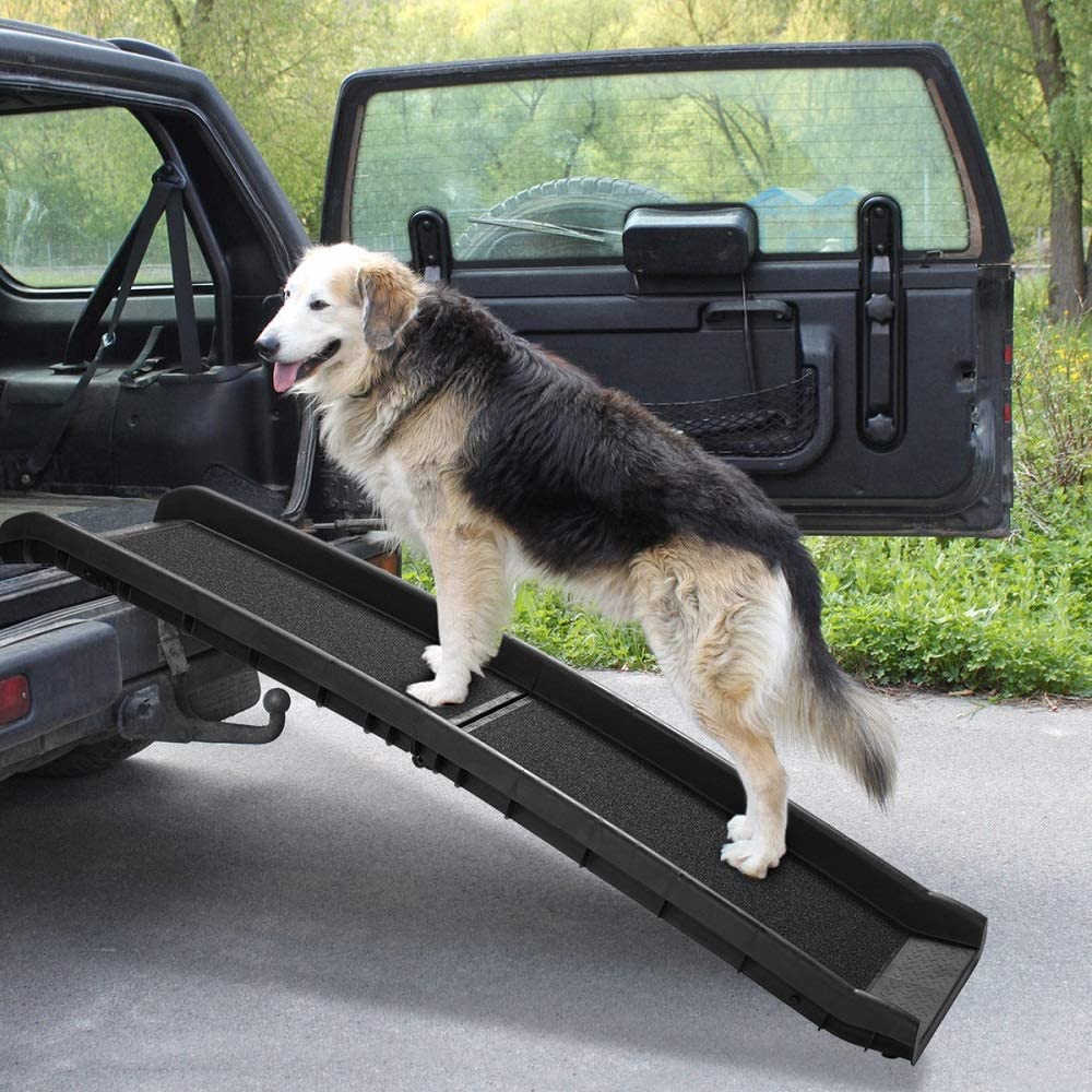Lightweight Pet Ramp Loader with Wide Platform Trucks Up to 150lbs SUV and High Beds Suitable for Small to Large Dogs Portable Dog Steps for Cars Niubya Foldable Dog Stairs 