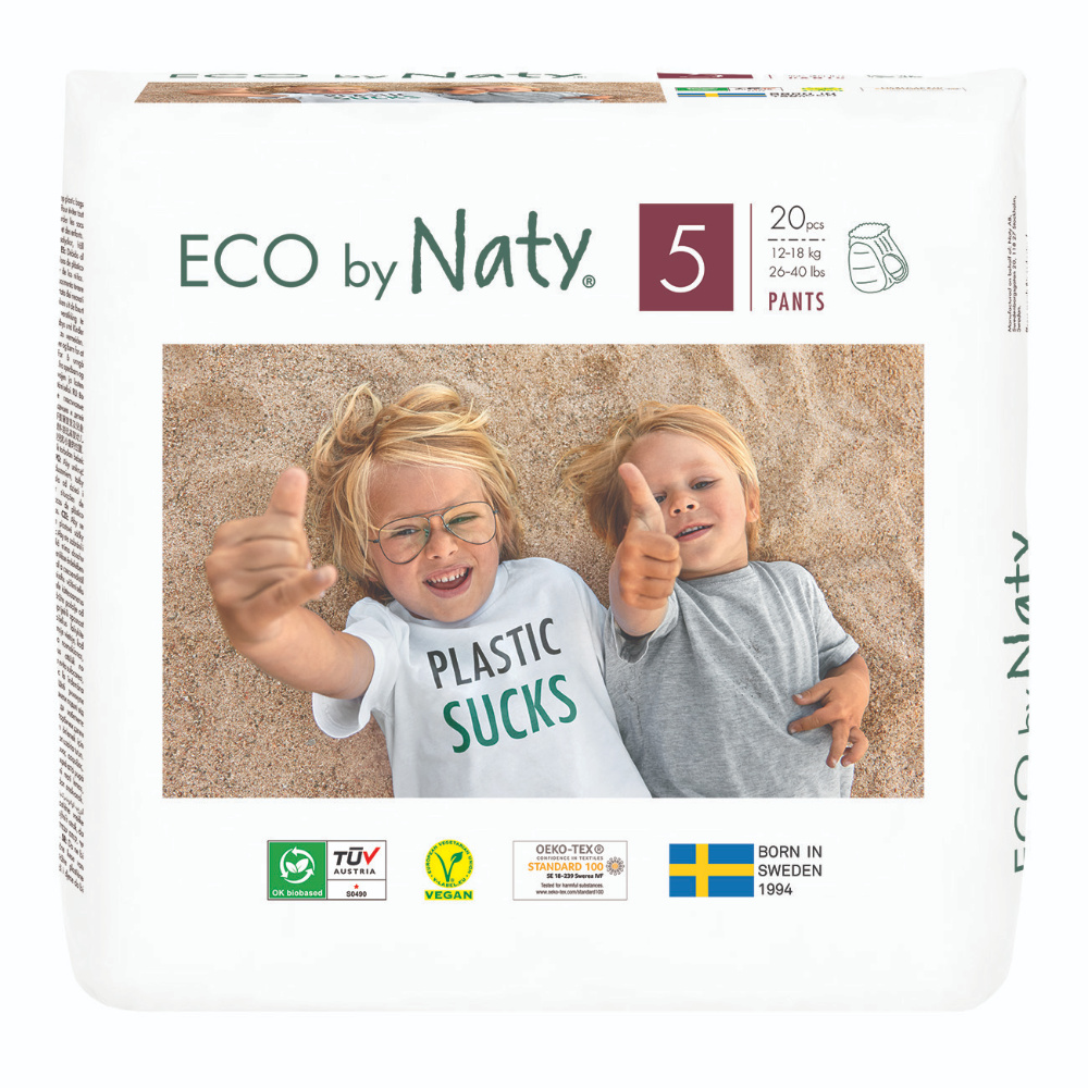 [4팩] Eco by Naty 스웨덴 친환경 네띠 기저귀 (밴드/팬티) 사이즈 선택