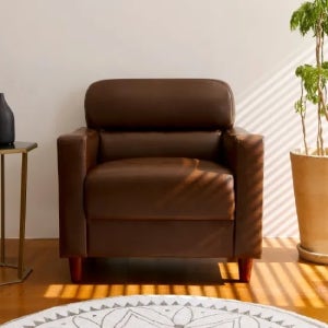 체스터 레더룩 1인소파 (빈티지소파/카페소파)