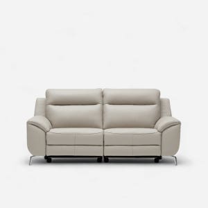 MVME 프라임 리츠 천연가죽 리클라이너 소파 3인 화이트에디션