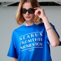 니어러스 반팔티 여성 남성 MOMENTON LOGO OVER TEE 티셔츠