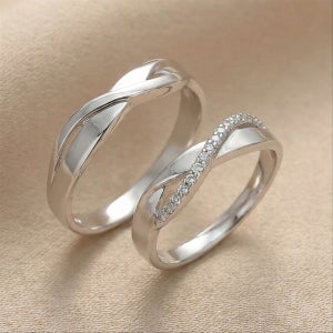 [무료각인] 위드 크로스 은 실버 커플링, 위드 커플링