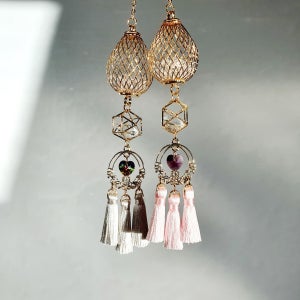 크리스탈 탄생석 액막이 차량용 미니 드림캐쳐 , 다솜다솜