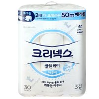 크리넥스 클린케어 메가롤 3겹 50m 30롤