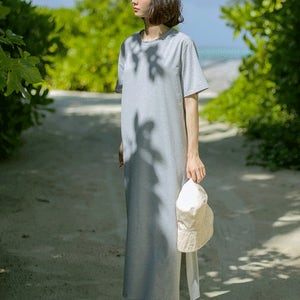 내게 기대면 원피스 그레이