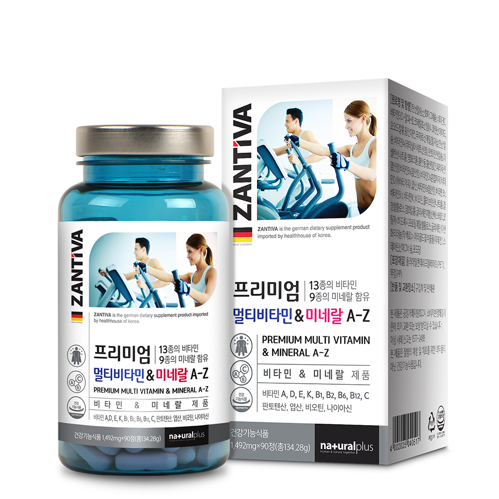 내츄럴플러스 프리미엄 멀티비타민 앤 미네랄 A-Z 1492mg x 90캡슐