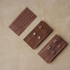 월넛 사각판 주얼리진열대 귀걸이 DP 디스플레이 거치형, 시월은