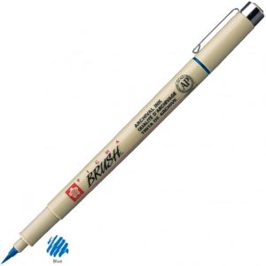 2000 사쿠라 피그마 마이크론 피그먼트 드로잉펜 브러쉬펜 붓펜 낱개 - XSDK-BR#36.블루 - 캘리그라피펜