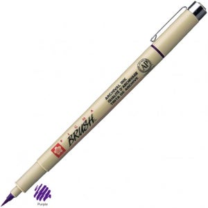 2000 사쿠라 피그마 마이크론 피그먼트 드로잉펜 브러쉬펜 붓펜 낱개 - XSDK-BR#24.퍼플 - 캘리그라피펜