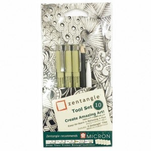 20000 사쿠라 피그마 마이크론 피그먼트 드로잉펜 젠탱글 A세트 (10종 세트) - ZTGZ-01
