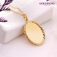 [골드팡 Goldpang] [골드팡]18k 오벌코인미스테리룬 미아방지 목걸이 소