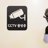 코이핀즈 CCTV 촬영중 가게꾸미기 가게 인테리어 도어 스티커