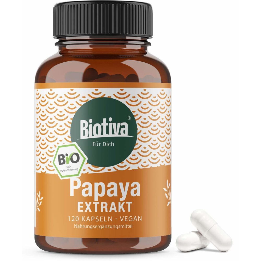 비오티바 (Biotiva) <b>파파야 추출물</b> 120 캡슐