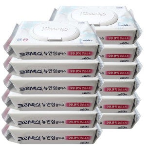 크리넥스 크리넥스 안심 물티슈 항균 캡 60매X12개