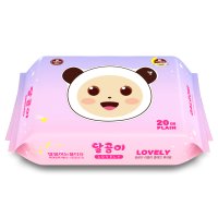 달곰이 러블리 플레인 휴대용 물티슈 20매