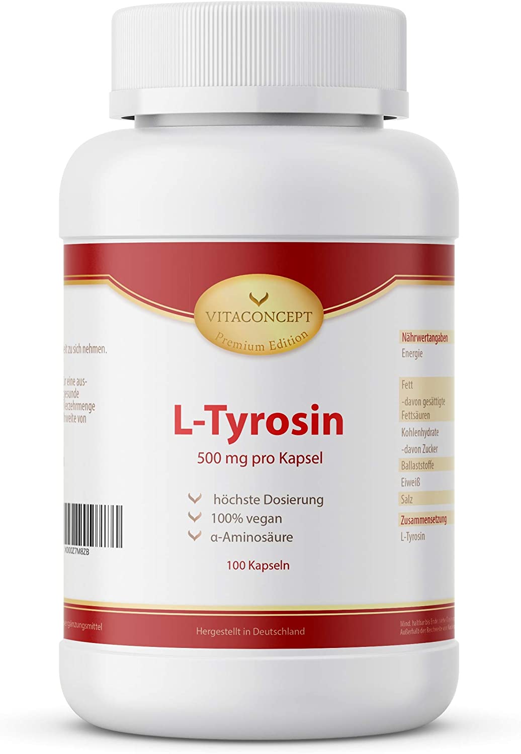 비타 컨셉 (VITACONCEPT) L-Tyrosine 1000 mg 100 캡슐
