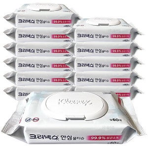 크리넥스 크리넥스 안심물티슈(99.9%항균) 캡형 60매x12팩
