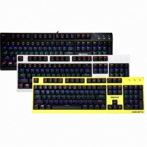 CJ ENM ENTUS K400G BATTLE CJ 광축 게이밍 (옐로우, 클릭)