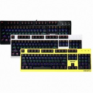 CJ ENM ENTUS K400G BATTLE CJ 광축 게이밍 (옐로우, 클릭)