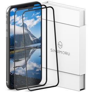 신지모루 2매 아이폰 X/XS 풀커버 하이브리드 강화유리 액정보호필름