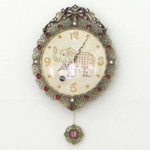 데일리데코 인기 물방울 코끼리 추 벽시계