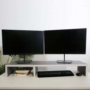 주문제작 듀얼 넓은모니터받침대 와이드 ㄷ자선반 티비 32인치 모니터받침