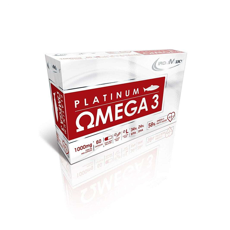 <b>아이언맥스</b> (IronMaxx) Platinum <b>Omega 3</b> 1000mg 60 캡슐