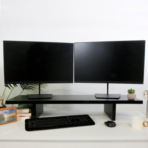 듀얼 와이드모니터받침대 대형 티비받침 넓은 32인치 모니터선반 주문제작