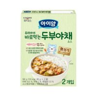 일동후디스 아이얌 우리아이 바로먹는 두부 야채 소스 80g x 2개입