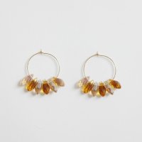 비베 Drop Glass Mix Ring Earring A