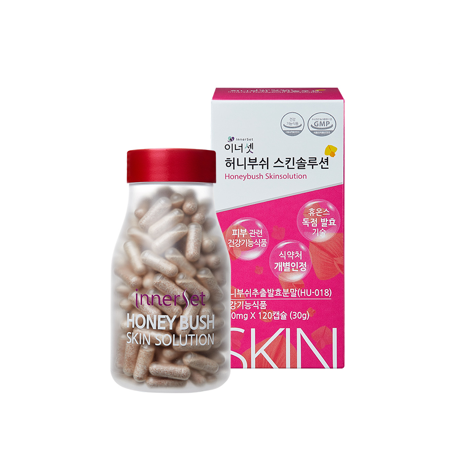 이너셋 <b>허니부쉬</b> 스킨솔루션 250mg x 120캡슐
