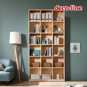 [데코라인] 코넬 에코 24T 원목 책장 6단 120cm DDR037C