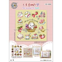 스트로베리 캣 Strawberry Cat 소다십자도안 십자수소다도안