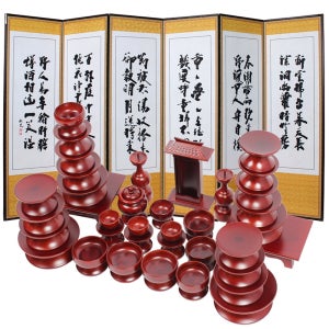 남원공방 남원 수제 물푸레 제기세트 37P + 6폭병풍