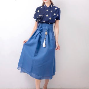 예인 세겹 노방 블루 물모시 롱치마 생활한복, 선데이한복