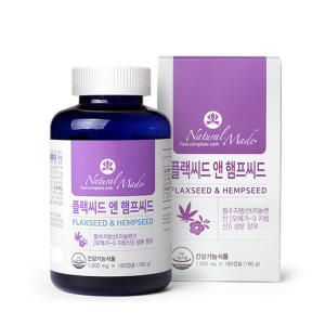 네츄럴<b>메이드</b> 플랙씨드 앤 햄프씨드 1000mg x 180캡슐