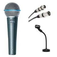 SHURE BETA58A 슈어 라이브공연 유선마이크 케이블(XLR-XLR)-5M 스탠드S5