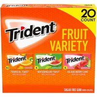 트라이던트 트리덴트 무설탕 과일맛 3종 껌 20개입 Trident