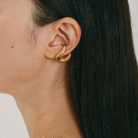 [핀리]Wave earcuffs - gold