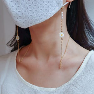 꽃자개 써지컬 마스크목걸이 줄 스트랩, 세컨드앤(secondN)