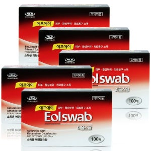 에이치엘비제약 FA 에프에이 이올스왑 100매x5박스 피부 상처소독 1매포장 에탄올 알콜스왑 알콜솜 소독티슈 의약외품