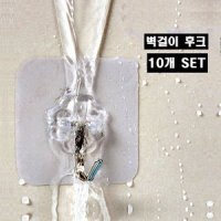 투명매직후크 10개Set 다이소후크 마스크걸이 문후크