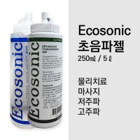 Ecosonic 에코소닉 초음파젤 투명 녹색 바디전용 저주파 고주파 피부관리실 물리치료 마사지샵 1개 녹색 투명 250㎖