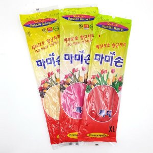 마미손 마미손 특대(XL) 고무장갑 10개 레드/핑크/아이보리