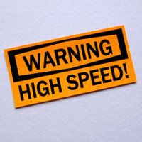 U S PS 스티커 Warning High Speed