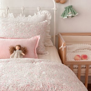 프리미엄 민트열매와 토끼정원 쁘띠토숀 양면모달 차렵이불,[봄 어린이 유아 아동 아이방 신학기 중학생 대학생 손님용 기숙사 이불 세트]