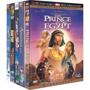 DVD5종 특선가족영화 Vol 3-이집트왕자 아나스타샤 스페이스침스 별나라에서온머펫 로봇