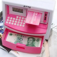 미니 ATM 장난감 디지털 현금 동전 저장 돈 상자 ATM 기계 돈 절약 돼지 저금통 어린이 선물